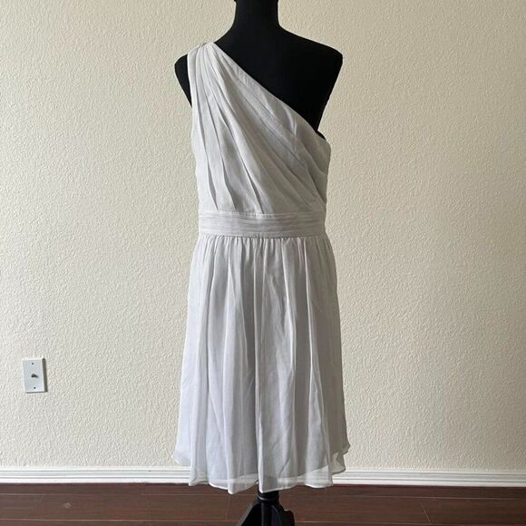 NWT  ANN TAYLOR  Silk Cocktail one-shoulder dress size 14 - Picture 4 of 15